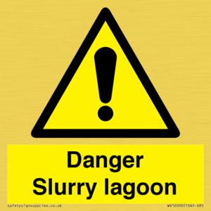 Danger Slurry lagoon